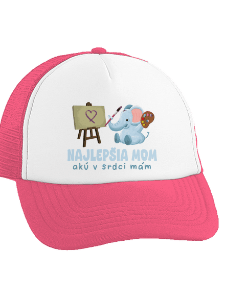 Najlepšia mom šiltovka truckerka Fluorescent Pink cap