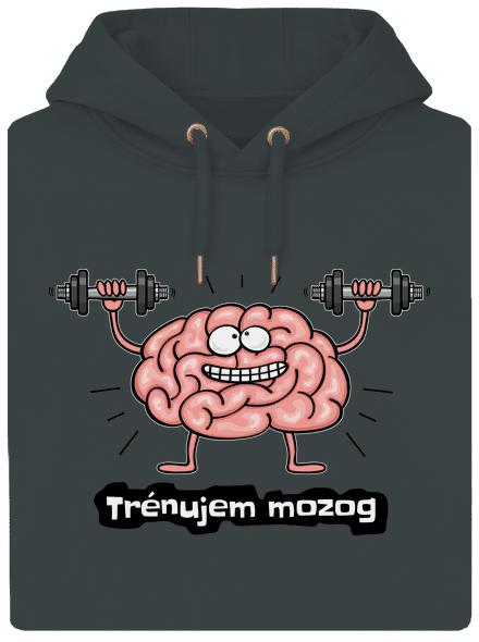 Trénujem mozog  unisex mikina premium Charcoal