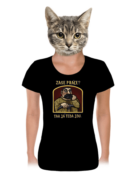 Zase práce? dámske tričko Black