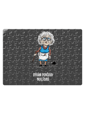 Neklidná - vlastný text puzzle White