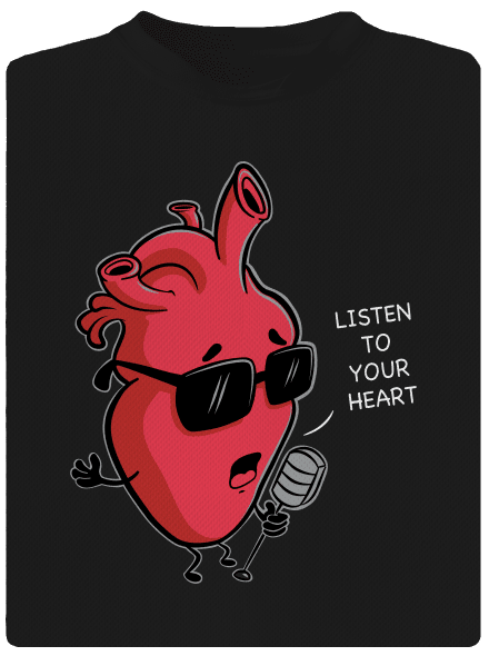 Listen to your heart detské športové tričko Black