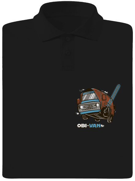 Obi Van pánska polokošeľa Black