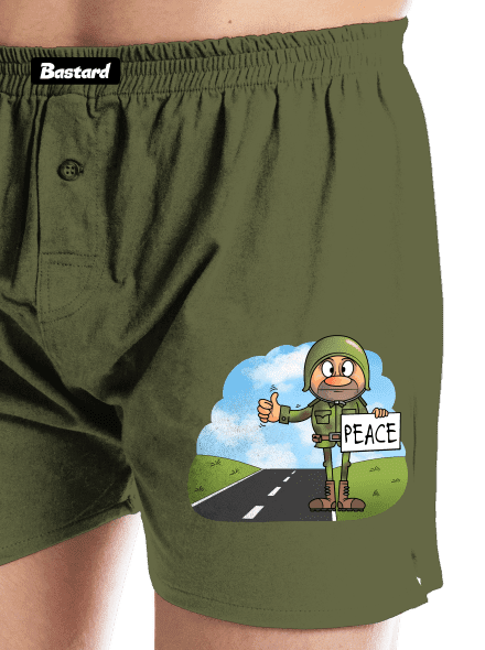 Peace pánske trenky Khaki