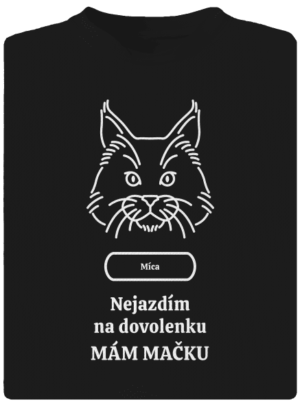 Nemôžem, mám mačku detské športové tričko Black