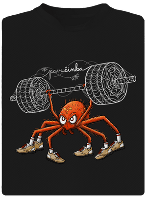 Pavučinka pánske športové tričko Black