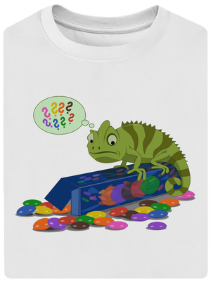 Zmätený chameleón unisex tričko oversized White