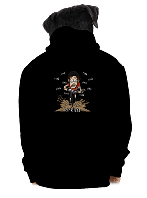 Cinklista pánska mikina na zips Black