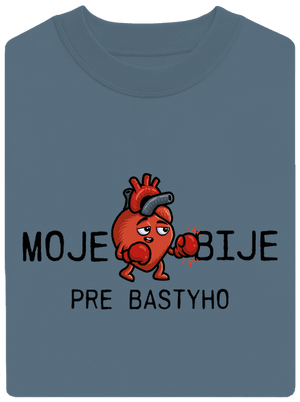 Moje srdce bije unisex mikina bez kapucne Nordic Blue