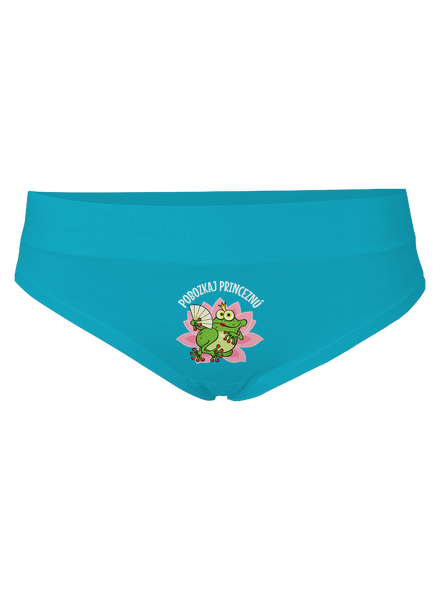 Pobozkaj princeznú a princa dámske nohavičky Turquoise