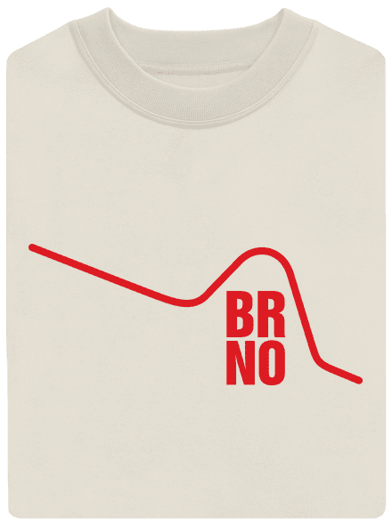 Brno unisex mikina bez kapucne Off White