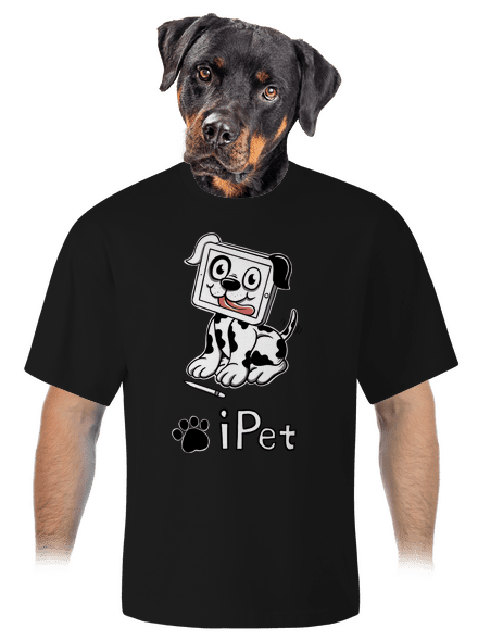 iPet unisex tričko oversized Black