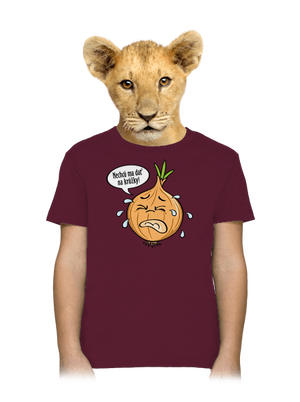 Cibuľa na krúžky detské tričko Burgundy