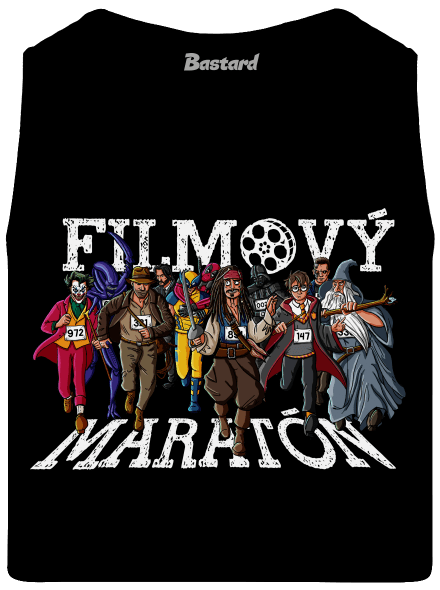 Filmový maratón pánske tielko Black