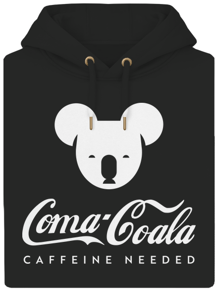 Coma Coala unisex mikina premium Dark Black