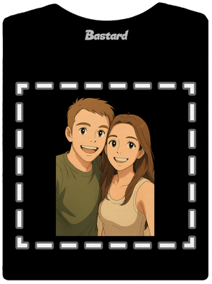 Ghibli efekt z vlastnej fotky dámske tričko s lemom Black