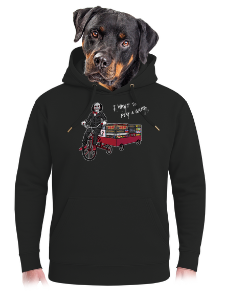 Chcem si zahrať hru unisex mikina premium Dark Black