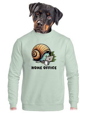 Slimákov home office unisex mikina bez kapucne Blush Mint