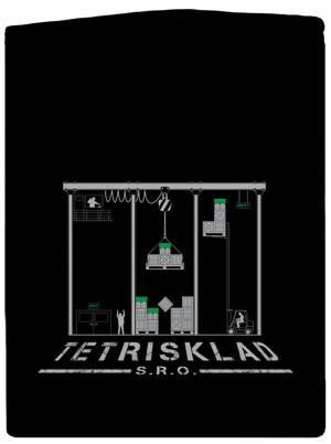 Tetrisklad pánska mikina na zips Black