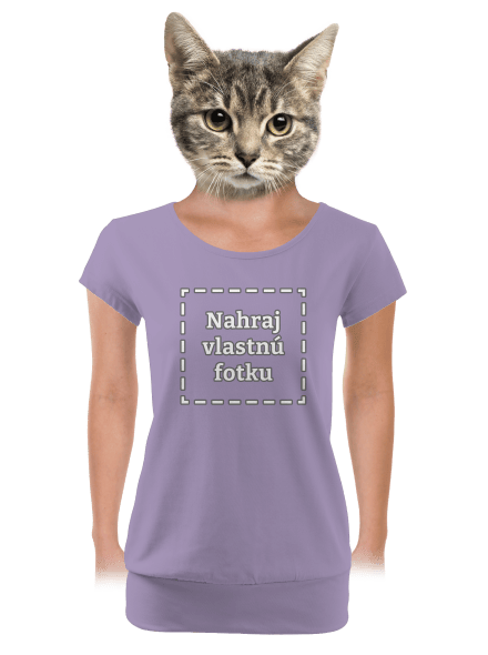 Vlastná potlač dámske tričko s lemom Lavender