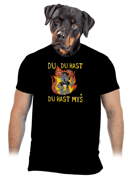 Du hast myš pánske tričko Black