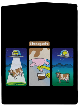 Alien Cappuccino dámska mikina na zips Black