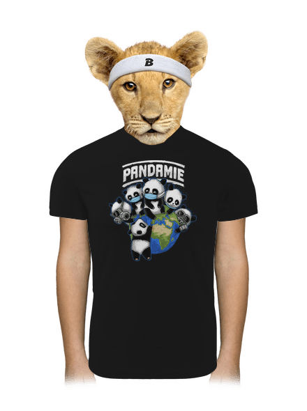 Pandamie detské športové tričko Black