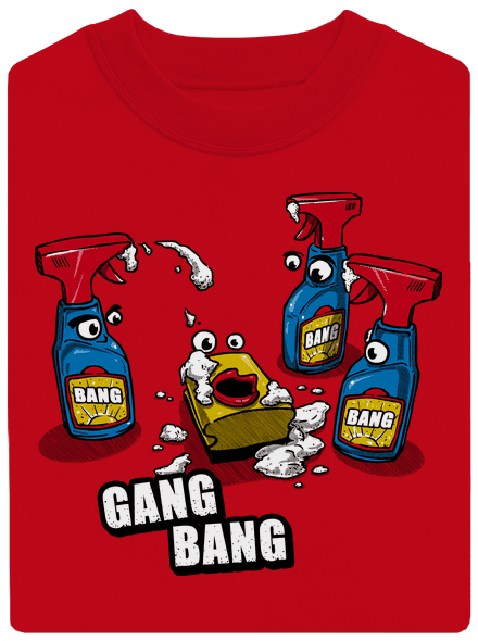 Gang Bang unisex mikina bez kapucne Red