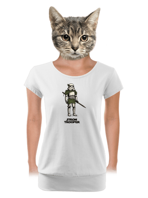 Strom trooper dámske tričko s lemom White
