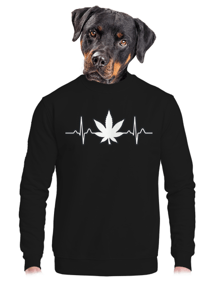 EKGanja unisex mikina bez kapucne Black