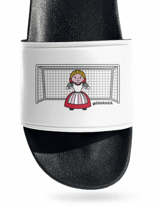 Gólmanka šľapky White