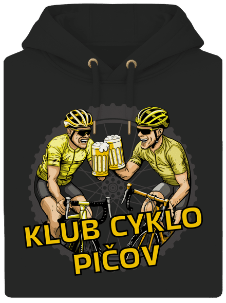 Klub cyklo pičov unisex mikina premium Dark Black