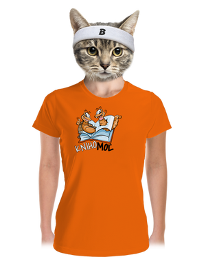 Knihomoľ dámske športové tričko Neon Orange