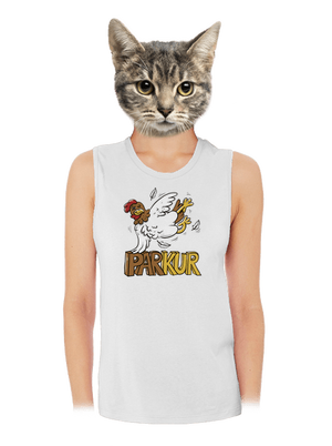 Parkur dámske tielko voľné White