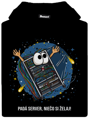 Padá server detská mikina klokanka Black