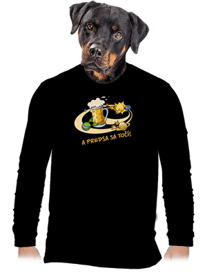 A predsa sa točí! pánske dlhý rukáv Black