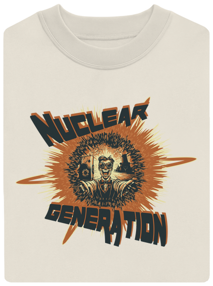 Nuclear generation 2 unisex mikina bez kapucne Off White