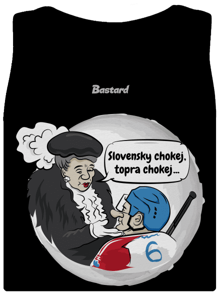 Slovenský hokej dámske tielko klasické Black