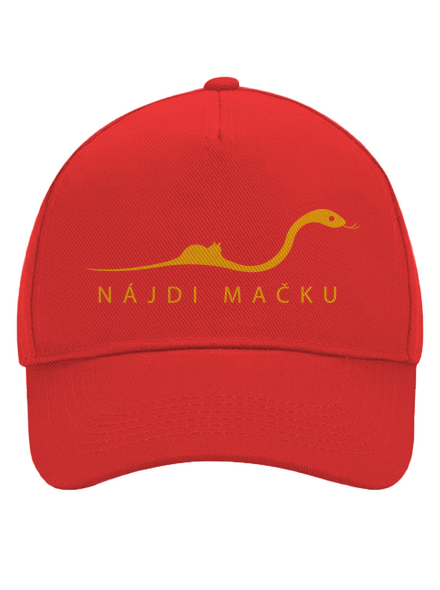Nájdi mačku šiltovka baseballka Classic Red