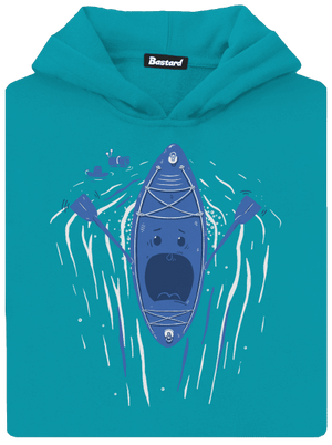Ahhhh! detská mikina klokanka Hawaiian Blue