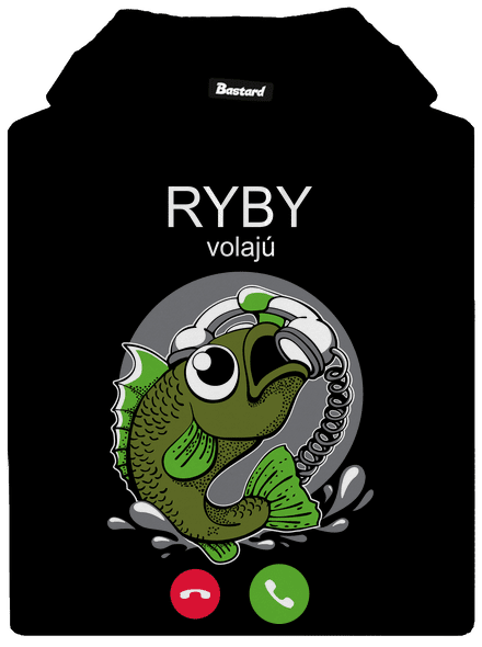 Ryby volají dámska mikina klokanka Black