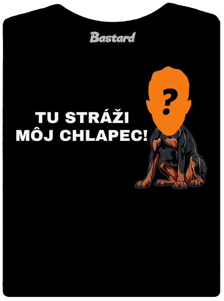 Tu strážim ja dámske tričko s lemom Black