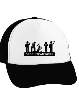 Czech Teamwork šiltovka truckerka Black cap
