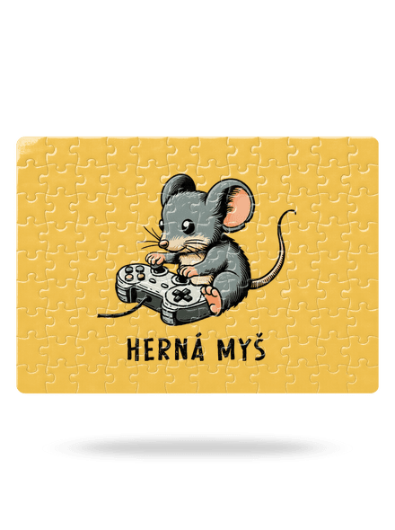 Herná myš puzzle White