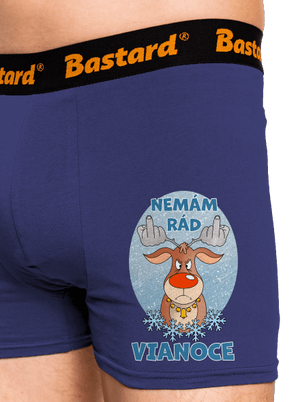 Nemám rád Vianoce boxerky Blue Navy