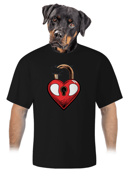 Zámok lásky unisex tričko oversized Black