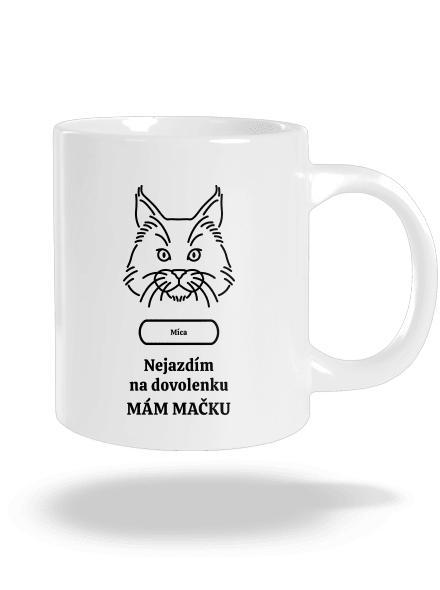 Nemôžem, mám mačku veľký hrnček White