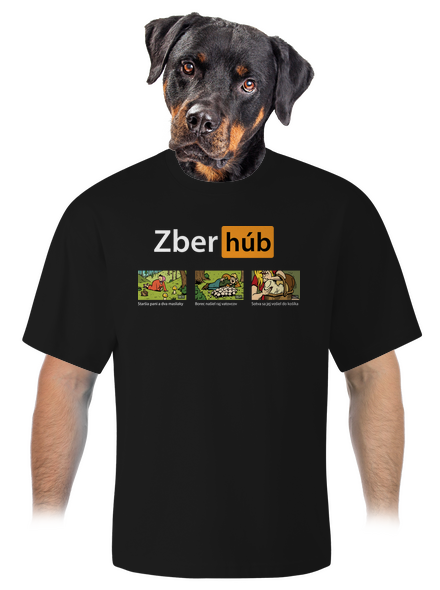 Zber húb unisex tričko oversized Black