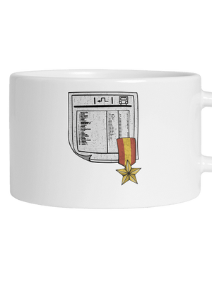 Cestovný poriadok hrnček makronka White