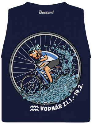 Cyklistický horoskop: Vodnár dámske tielko voľné Navy