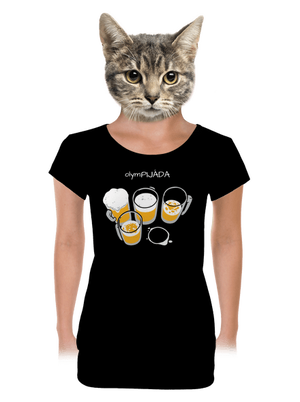 Pijáda dámske tričko s lemom Black